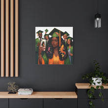 Load image into Gallery viewer, Graduation Celebration Canvas Print, Modern Art for Graduates, Unique Gift for Student, Home Decor, Thoughtful Graduation Gift
