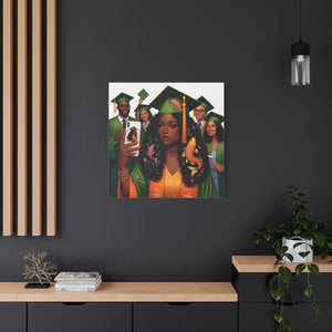 Graduation Celebration Canvas Print, Modern Art for Graduates, Unique Gift for Student, Home Decor, Thoughtful Graduation Gift