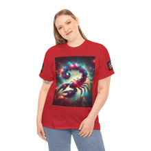 Load image into Gallery viewer, Cosmic Scorpion Tee | Unisex Heavy Cotton Tee | Astrowar Graphic Tees | Space Lover Apparel | Unique Astrology Shirt | Gift for Star [...]
