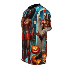 Load image into Gallery viewer, Aries Halloween (5) Unisex Cut &amp; Sew Tee (AOP)
