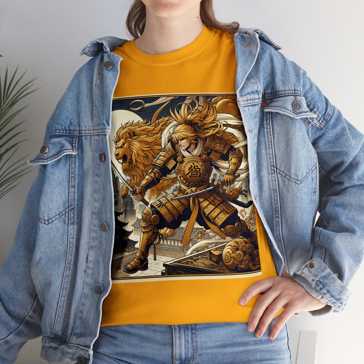 Samurai Leo (1) Unisex Heavy Cotton Tee