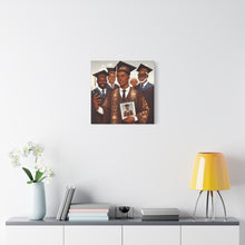 Load image into Gallery viewer, Graduation Celebration Canvas Art, Wall Decor for Graduates, Gift for Him, Family Celebration, Custom Canvas Print
