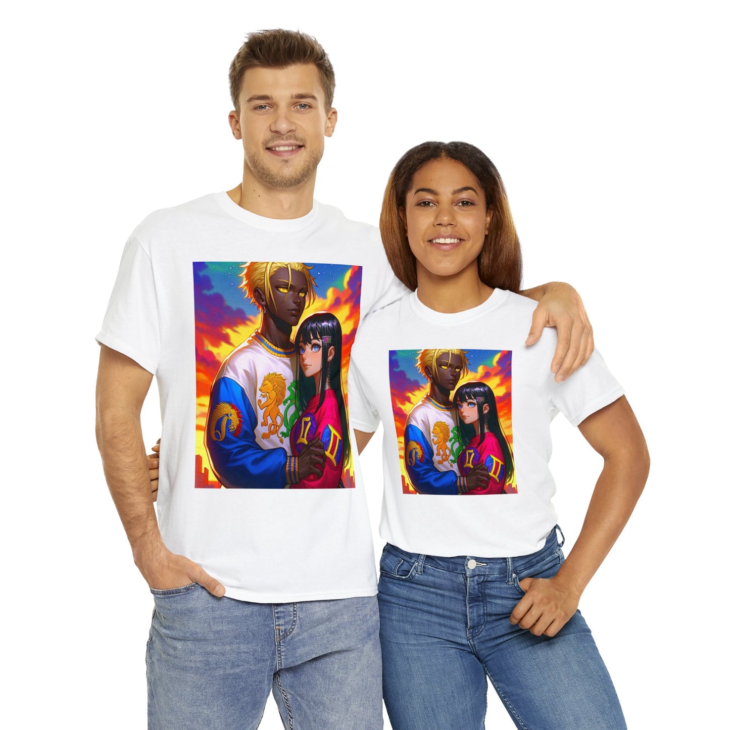 Unisex Gemini Couple (2) Heavy Cotton Tee