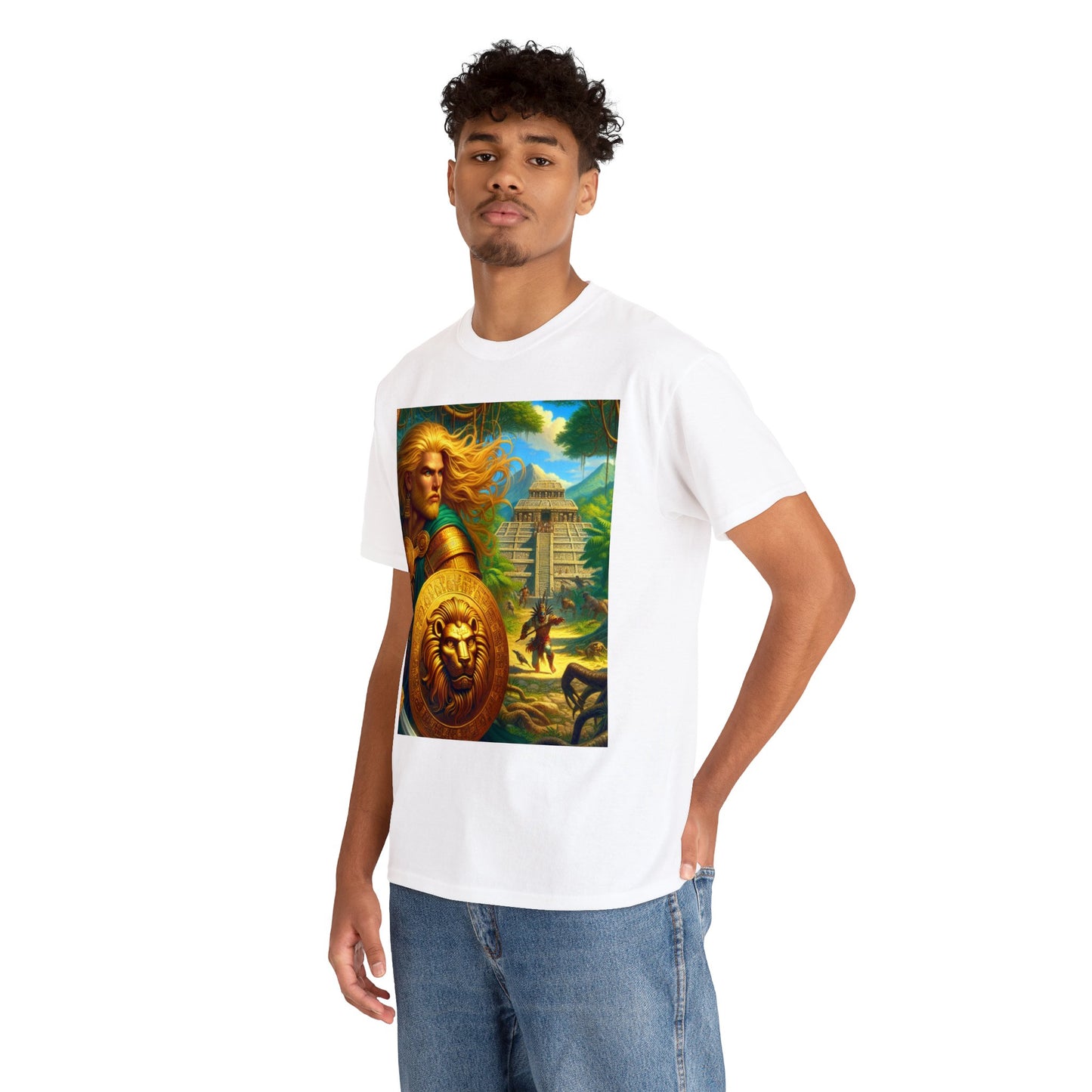 Leo Aztec (1) Unisex Heavy Cotton Tee