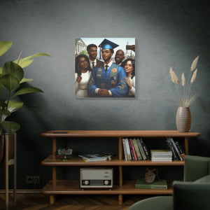 Graduation Celebration Canvas Wall Art, Personalized Gift, Home Décor, Graduation Keepsake, Unique Family Portrait