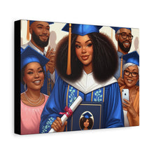 Load image into Gallery viewer, Graduation Canvas Print, Gift for Her, Home Decor, Celebration Artwork, Inspirational Graduation Gift
