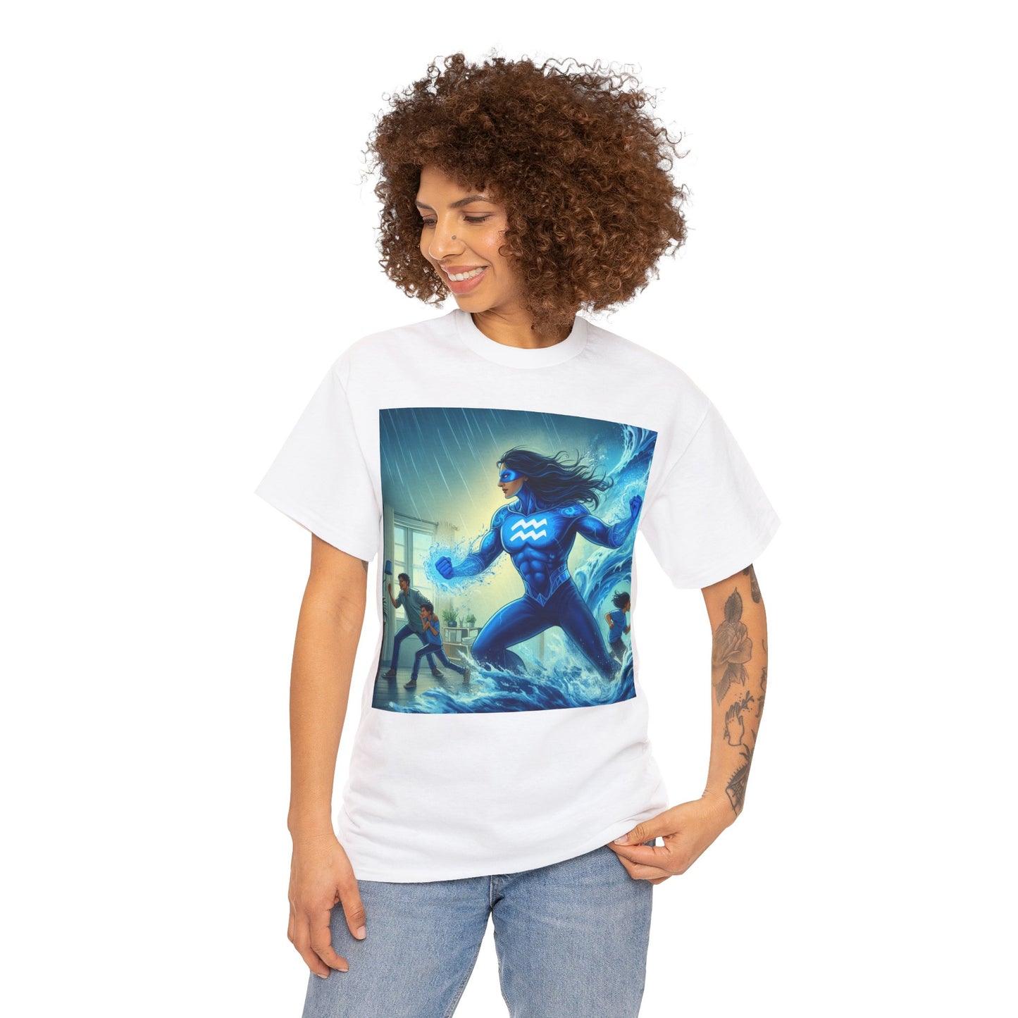 Aquarius Mother's Day (2) Unisex Heavy Cotton Tee