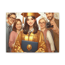 Load image into Gallery viewer, Graduation Canvas Print, Personalized Gift, Graduation Decor, Student Artwork, Wall Art for Celebrations
