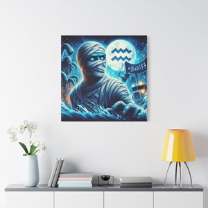 Mummy-Themed Canvas Art, Perfect for Halloween and Spooky Decor, Unique Home Wall Art, Great Gift for Horror Lovers, Halloween Decor