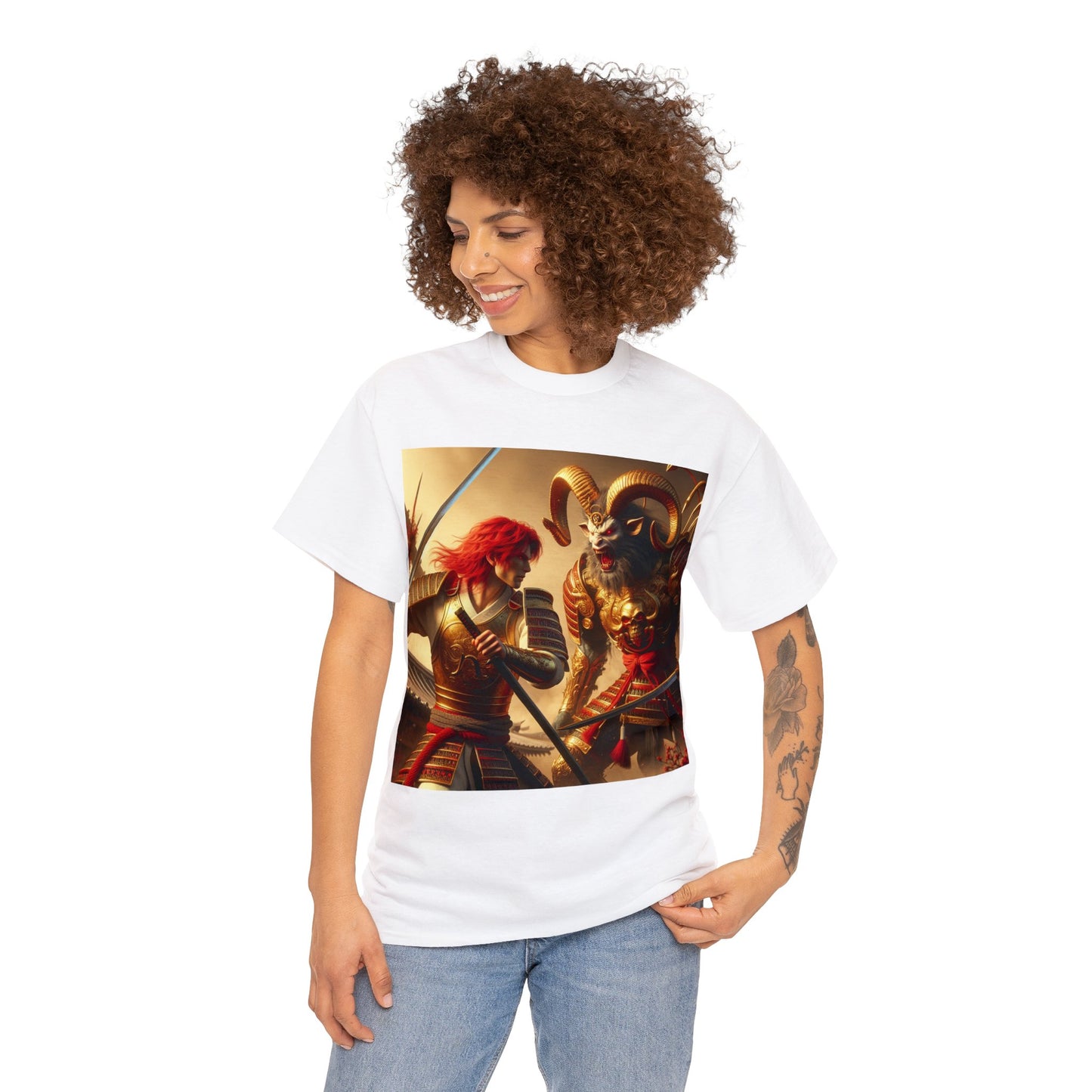 Samurai Aries (2) Unisex Heavy Cotton Tee