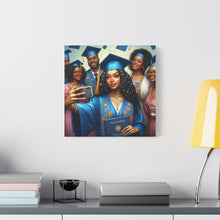 Load image into Gallery viewer, Graduation Celebration Canvas Print, Gift for Graduates, Wall Art for Graduation Parties, Matte Canvas Decor, Unique Grad Gift
