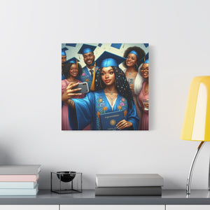 Graduation Celebration Canvas Print, Gift for Graduates, Wall Art for Graduation Parties, Matte Canvas Decor, Unique Grad Gift