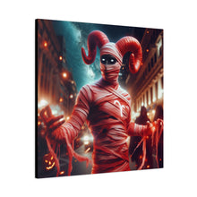 Load image into Gallery viewer, Halloween Themed Canvas Art, Spooky Decor, Unique Wall Hanging, Haunted House Artwork, Gift for Halloween Lovers, Fright Night Decor
