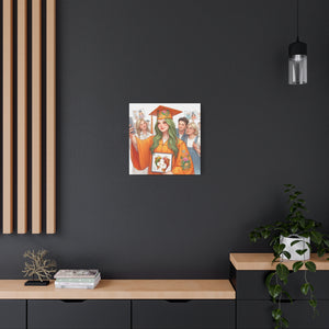 Graduation Celebration Canvas Print, Gift for Graduates, Wall Art, Home Decor, Gift for Her, Graduation Party Decor