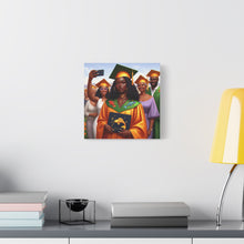 Load image into Gallery viewer, Graduation Canvas Art, Celebratory Wall Decor, College Graduation Gift, Personalized Room Decoration, Unique Art for Graduates
