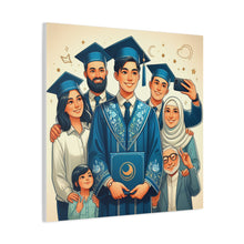 Load image into Gallery viewer, Graduation Celebration Stretched Canvas, Custom Wall Art, Gift for Graduates, Family Home Decor, Art for Special Occasions
