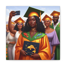 Load image into Gallery viewer, Graduation Canvas Art, Celebratory Wall Decor, College Graduation Gift, Personalized Room Decoration, Unique Art for Graduates
