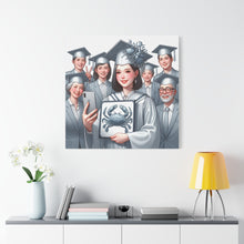 Load image into Gallery viewer, Graduation Canvas Art, Celebratory Wall Decor, Gift for Grads, Personalized Graduation Art, Unique Grad Gift
