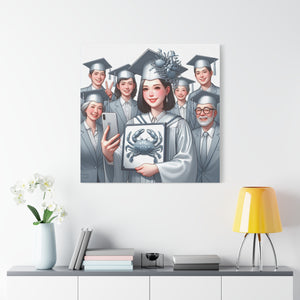 Graduation Canvas Art, Celebratory Wall Decor, Gift for Grads, Personalized Graduation Art, Unique Grad Gift