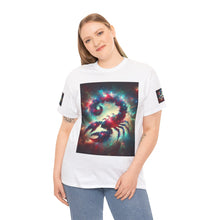 Load image into Gallery viewer, Cosmic Scorpion Tee | Unisex Heavy Cotton Tee | Astrowar Graphic Tees | Space Lover Apparel | Unique Astrology Shirt | Gift for Star [...]
