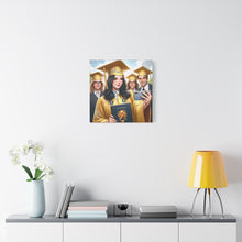 Load image into Gallery viewer, Graduation Canvas Print, Custom Wall Art for Grads, Personalized Home Decor, Graduate Gift, Modern Stretched Canvas, Graduation Celebration
