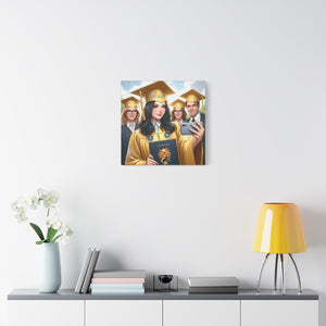 Graduation Canvas Print, Custom Wall Art for Grads, Personalized Home Decor, Graduate Gift, Modern Stretched Canvas, Graduation Celebration