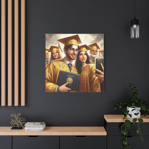 Graduation Celebration Canvas Wall Art, Perfect Gift for Graduates, Home Decor, Graduation Party Decor, Unique Graduation Memory