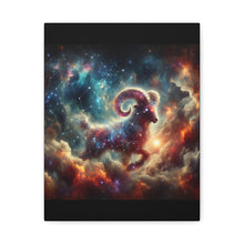 Load image into Gallery viewer, Celestial Aries Ram Canvas Art, Zodiac Decor, Astrological Wall Art, Gift for Astrology Lovers, Cosmic Home Decor, Unique Art Piece
