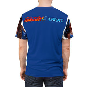 Cosmic Aquarius Love Unisex Cut & Sew Tee – Star & Moon Design