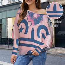 Load image into Gallery viewer, Designer (31) Libra Casual Long Batwing Sleeve Off Shoulder Sweater
