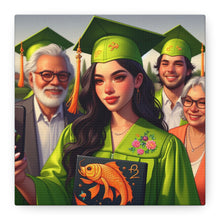 Load image into Gallery viewer, Graduation Canvas Print, Personalized Gift, Wall Art for Graduate, Celebration Decor, Matriculation Memory
