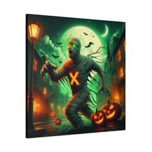 Load image into Gallery viewer, Spooky Halloween Wall Art Canvas, Mummy Decor for Fall, Halloween Party Decoration, Frightening Home Decor, Unique Gift Idea
