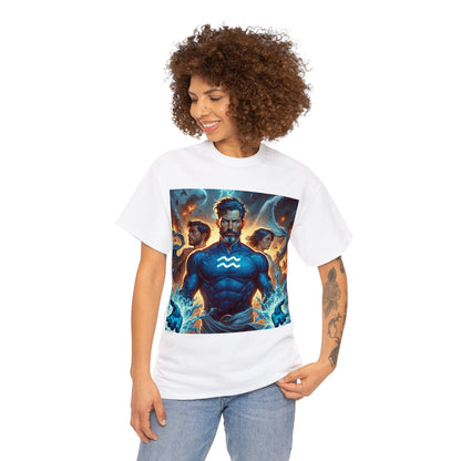 Aquarius Father's Day (7) Unisex Heavy Cotton Tee