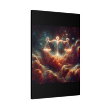 Load image into Gallery viewer, Celestial Libra Canvas Art, Zodiac Decor for Astrology Lovers, Modern Wall Art, Cosmic Balance Artwork, Gift for Libra Sign
