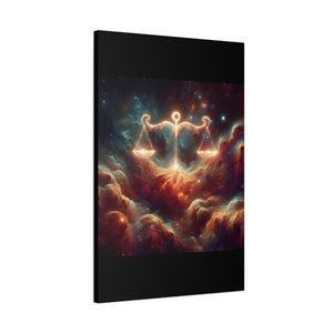 Celestial Libra Canvas Art, Zodiac Decor for Astrology Lovers, Modern Wall Art, Cosmic Balance Artwork, Gift for Libra Sign