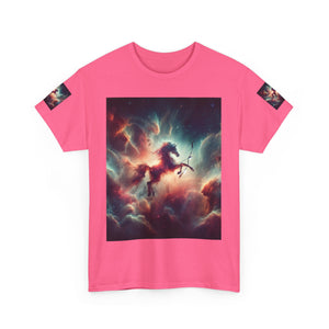 Sagittarius Galactic Unicorn Tee - Unisex Cotton T-Shirt for Cosmic Lovers, Fantasy Fans, Trendy Apparel, Astral War Merch, Gift for All Occasions