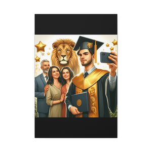 Graduation Canvas Wall Art, Family Celebration, Proud Graduate Gift, Personalized Home Decor, Customizable Art Piece