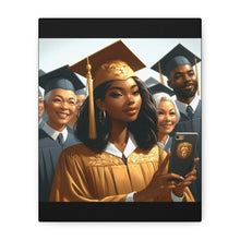 Load image into Gallery viewer, Graduation Canvas Art, Graduation Gift for Her, High School Graduation Decor, College Grad Wall Art, Inspirational Graduation Gift
