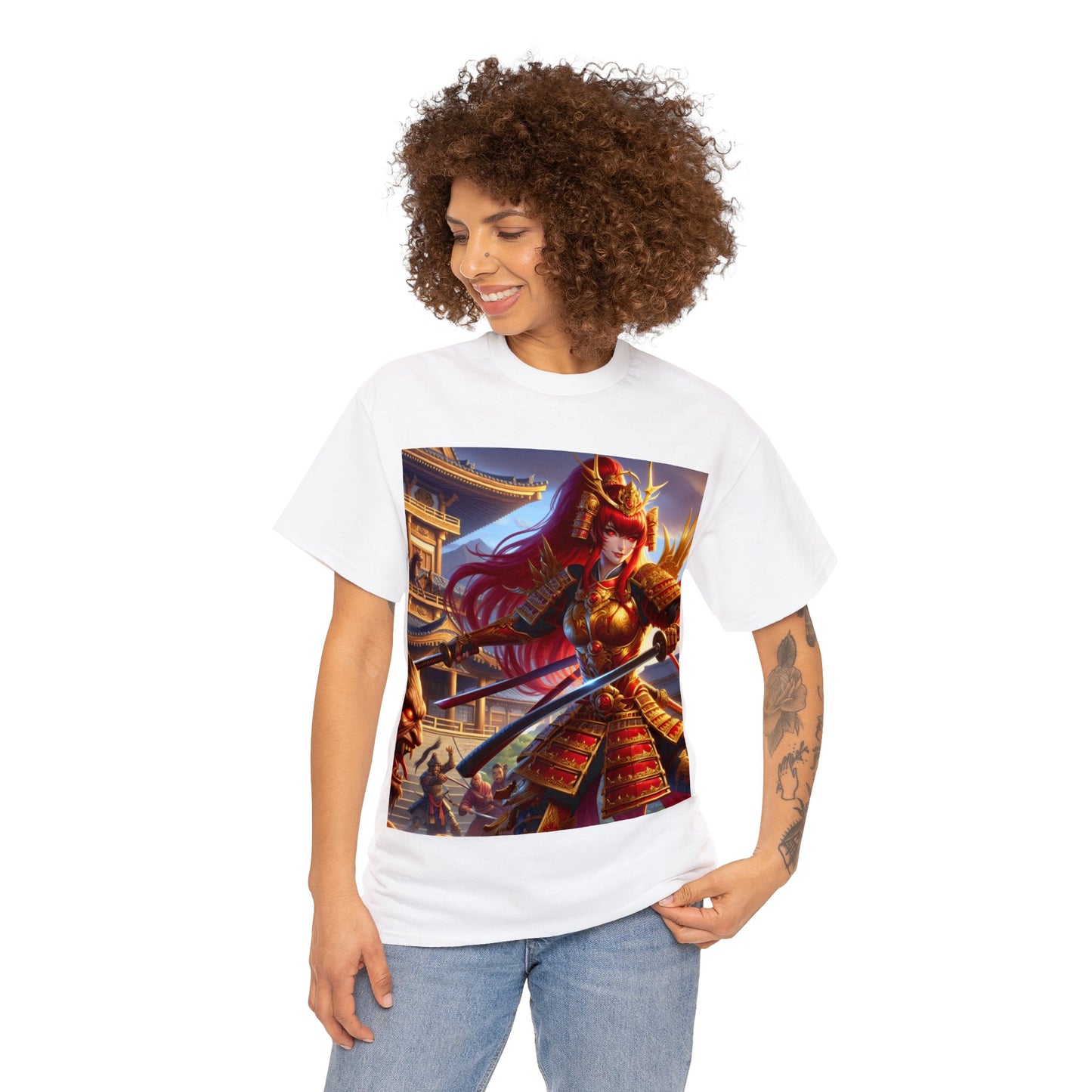 Samurai Aries (F2) Unisex Heavy Cotton Tee