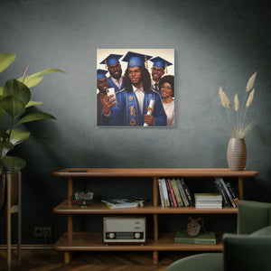 Graduation Canvas Print, Family Celebration Wall Art, Gift for Grads, Personalized Decor, Graduation Ceremony Keepsake
