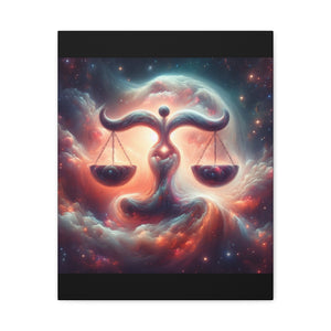Cosmic Balance Canvas, Wall Art, Astrology Decor, Libra Artwork, Spiritual Decor, Home Decor