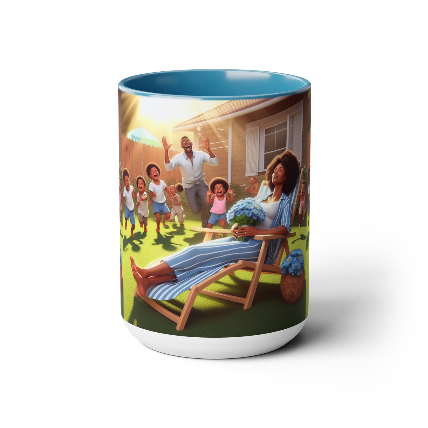 Mother's Day (7) Two-Tone Coffee Mugs, 15oz