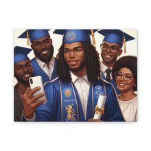 Load image into Gallery viewer, Graduation Canvas Print, Family Celebration Wall Art, Gift for Grads, Personalized Decor, Graduation Ceremony Keepsake
