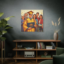 Load image into Gallery viewer, Graduation Canvas Wall Art, Family Celebration Decor, Gift for Graduates, Home Decoration, Personalized Memory
