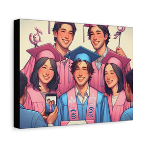 Canvas Print, Graduation Celebration Wall Art, Perfect Gift for Grads, Academic Achievements, Home Decor, Personalized, Unique Keepsake