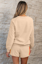 Load image into Gallery viewer, Beau Blue Accent Pullover and Shorts Two Piece Casual Set
