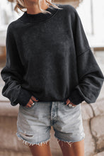 Load image into Gallery viewer, Brown Drop Shoulder Crew Neck Pullover Sweatshirt
