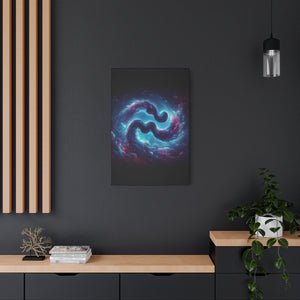 Galactic Aquarius Canvas Art Print, Cosmic Wall Decor, Nebula Artwork, Home Office Decor, Space Themed Gift