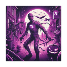 Load image into Gallery viewer, Halloween Wall Art, Spooky Canvas, Gothic Home Decor, Haunted House Decor, Mummy Artwork, Creepy Wall Hanging
