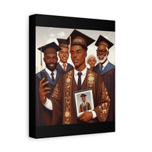 Load image into Gallery viewer, Graduation Celebration Canvas Art, Wall Decor for Graduates, Gift for Him, Family Celebration, Custom Canvas Print
